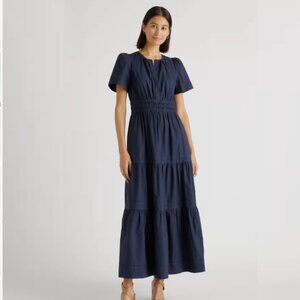 Quince Cotton Poplin Tiered Maxi Dress